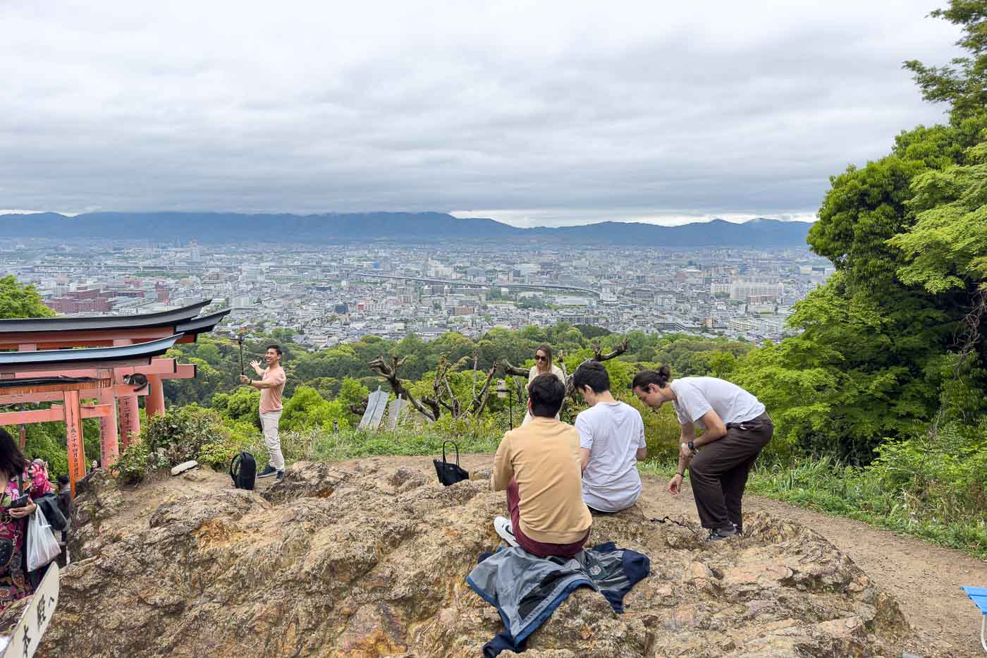 Panoramic view of Kyoto from Fushimi Inari Taisha