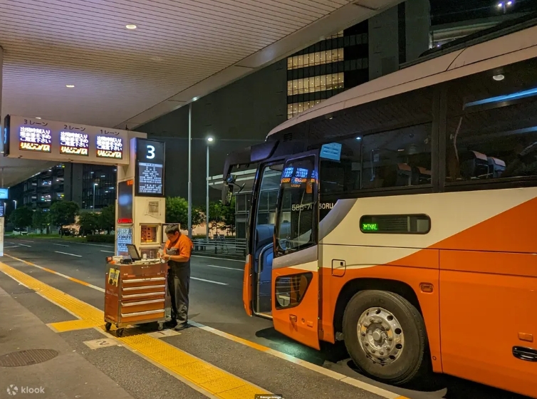 Limousine Bus stop at Narita Airport