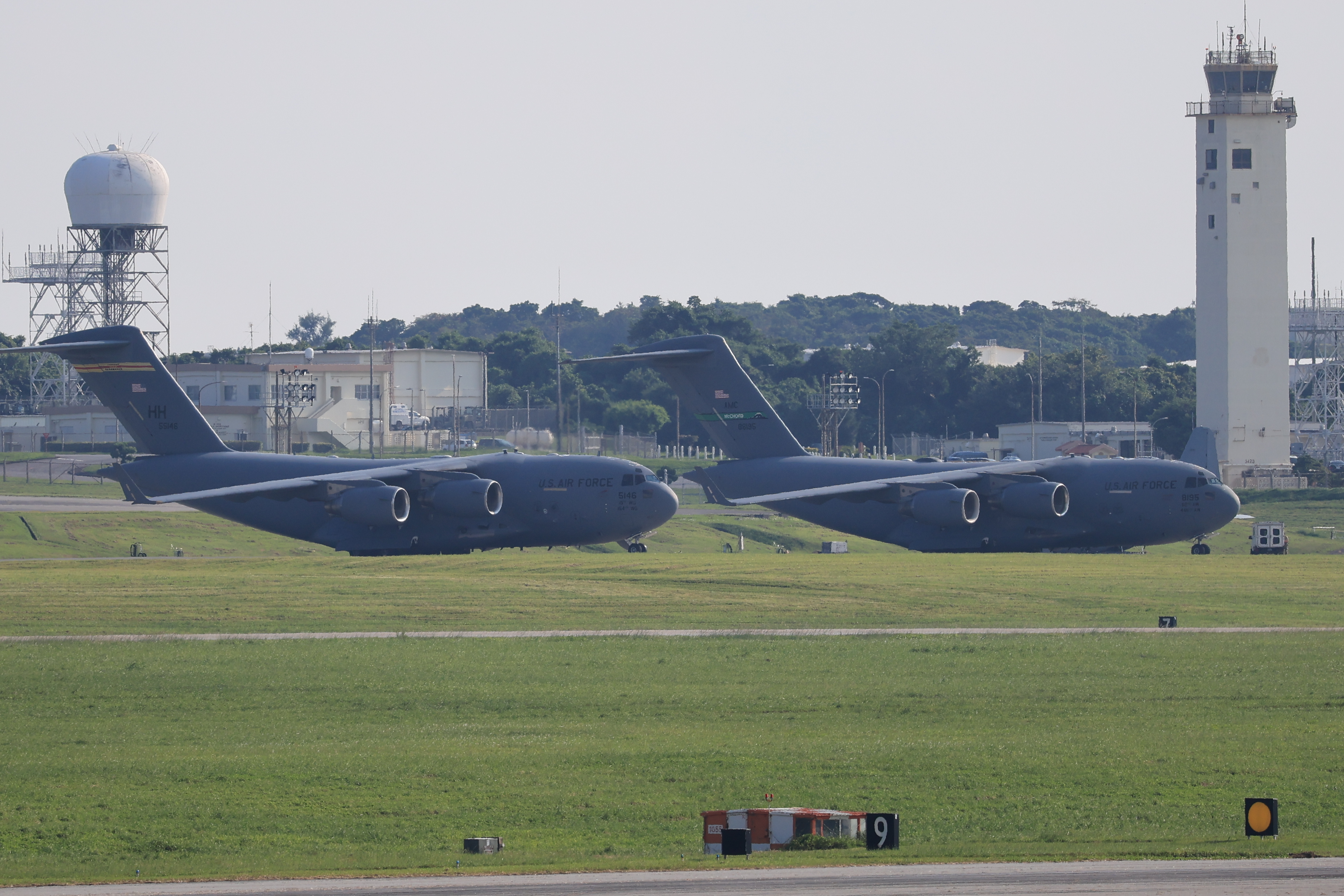 Transport aircraft at Kadena