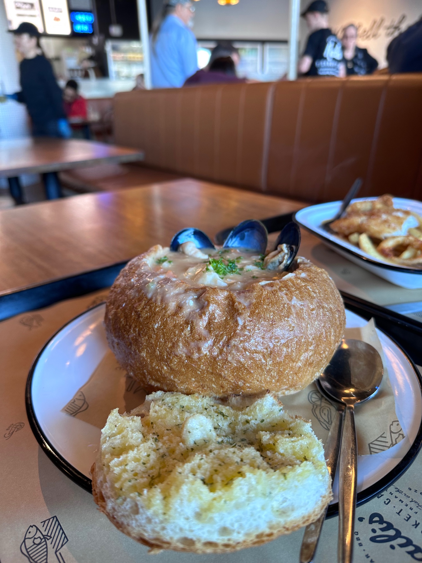 Kailis Seafood Chowder in a Bread Bowl