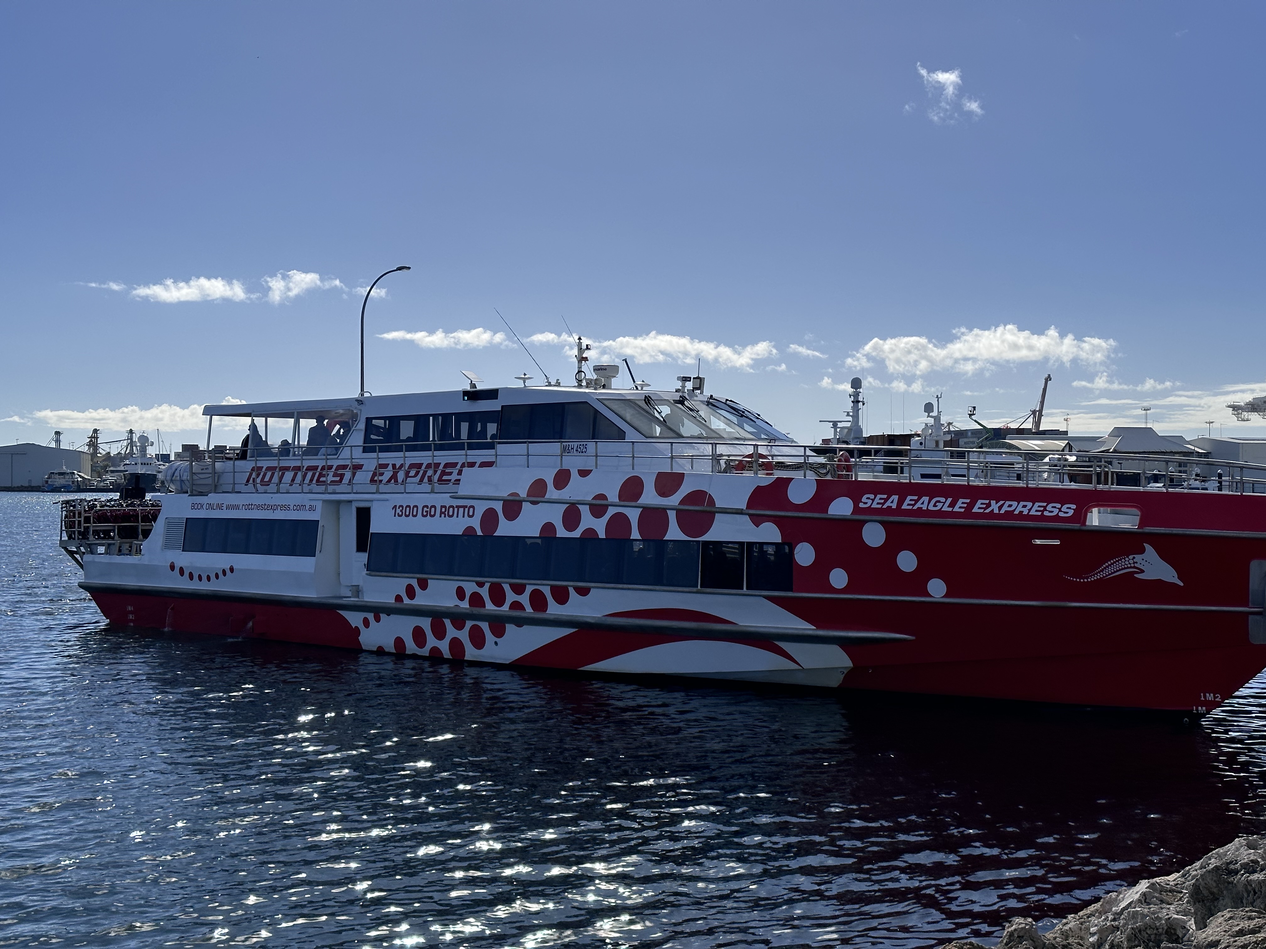 Rottnest Express Sea Eagle Express ferry at the dock