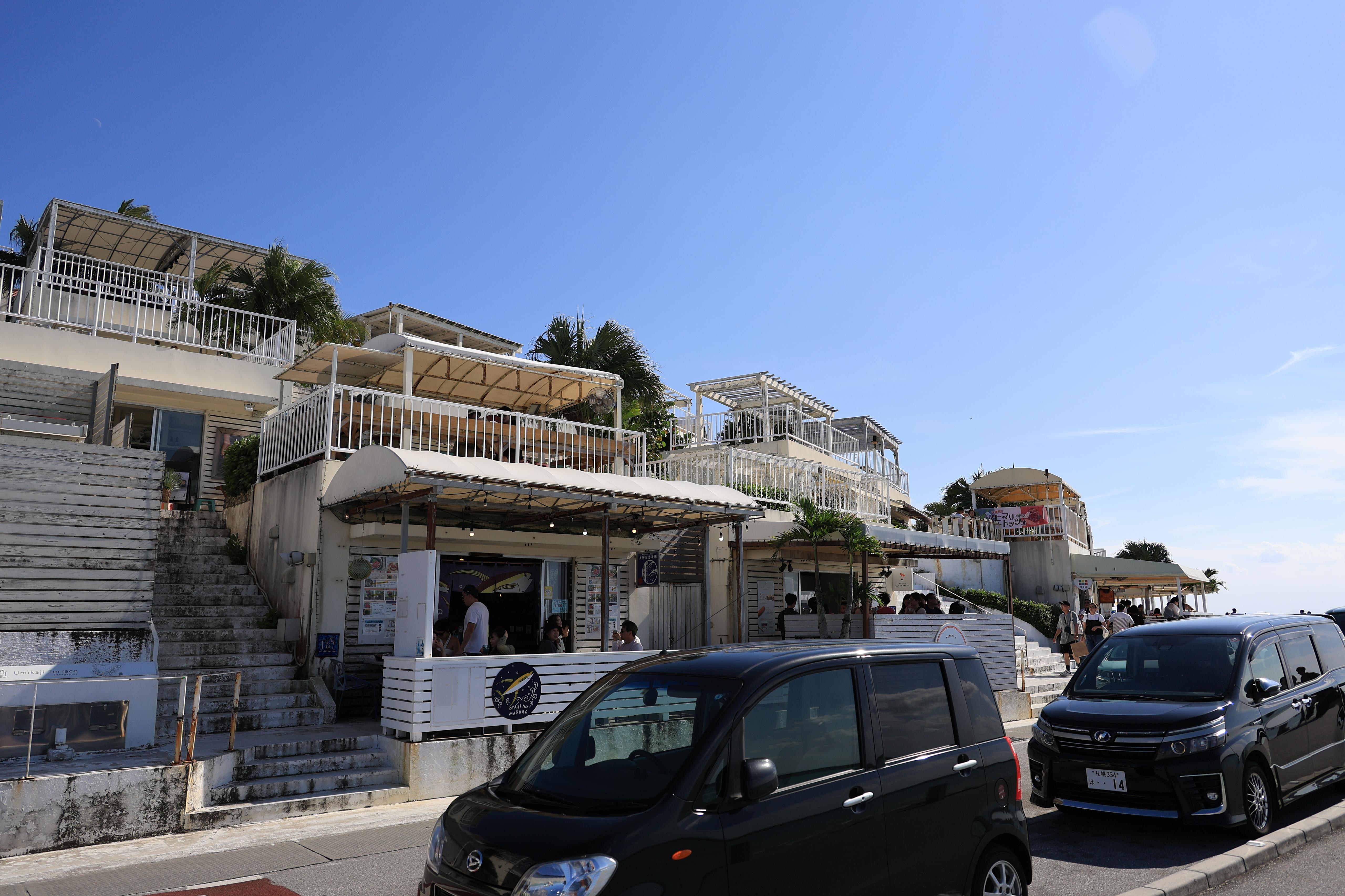Street level view of Umikaji Terrace shops