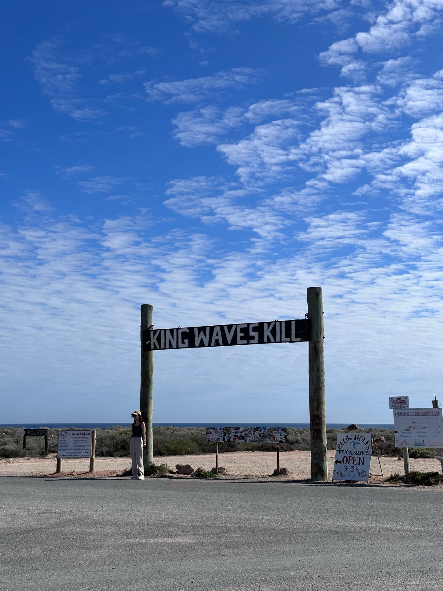 Quobba King Waves Kill Sign